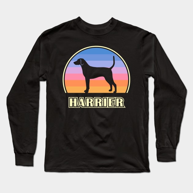 Harrier Vintage Sunset Dog Long Sleeve T-Shirt by millersye